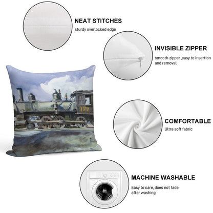 D  And R  G  Locomotive   1925 by Edward Hopper Soft Bedroom Essential Throw Pillow