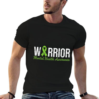 Mental Health Warrior Brain Illness Mental Health Awareness  Wrinkle-resistant T-Shirt