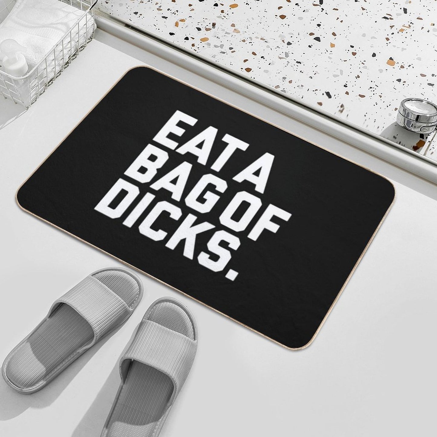 Eat A Bag of Dicks  Easy To Clean Bath Mat
