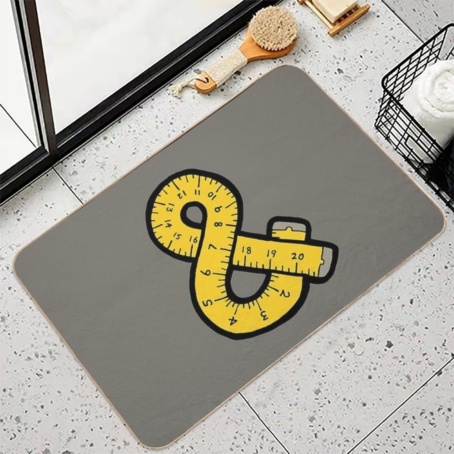 Ampersand Measuring Tape  Multi-Purpose Bath Mat