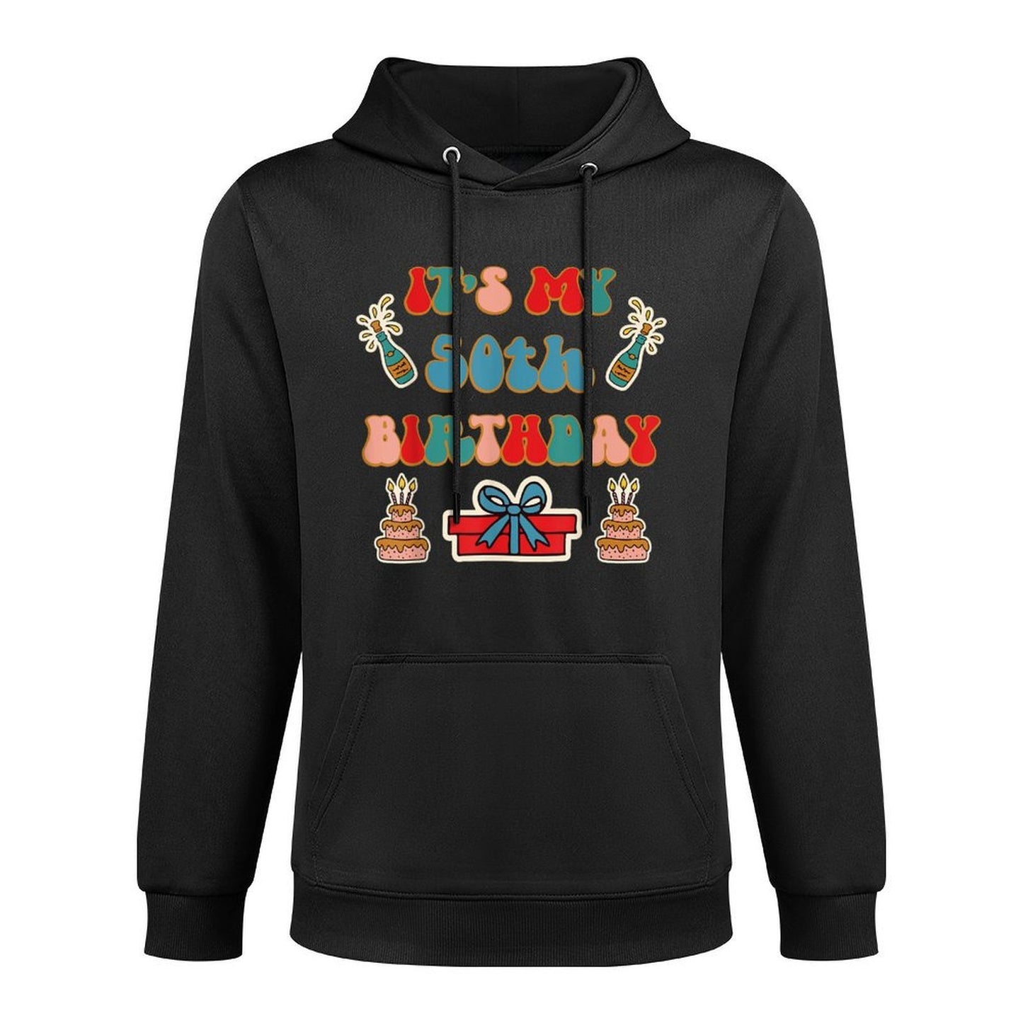 Retro Groovy It's My 50th Birthday Customizable Surface Hoodie