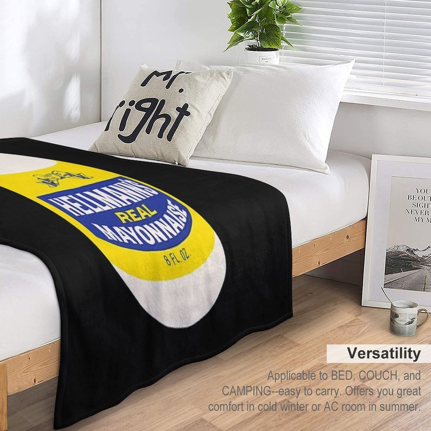Mayonnaise For Fans Machine-washable Throw Blanket