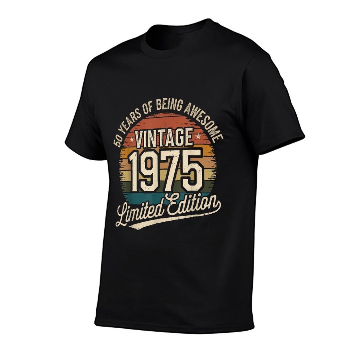 50 Year Birthday Decorations Men Gag 50yr 1975 50th Birthday  Fade-proof Color T-Shirt