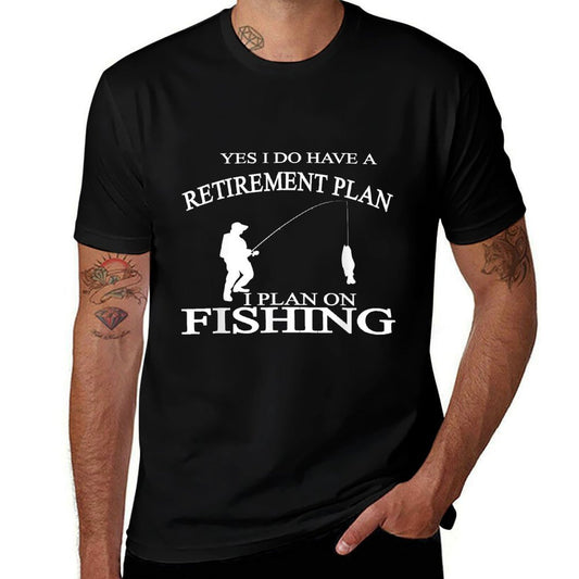 Retirement Funny Fishing Tshirt Retired Fisherman  Ribbed Collar T-Shirt