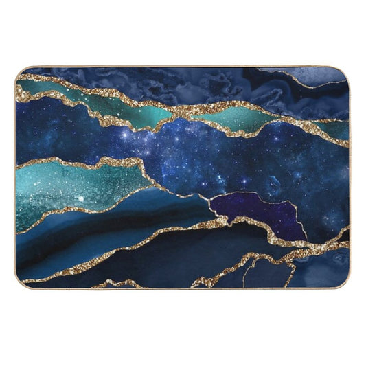 Glamour Milky Way Faux Marble Galaxy I  Slip-Resistant Bath Mat