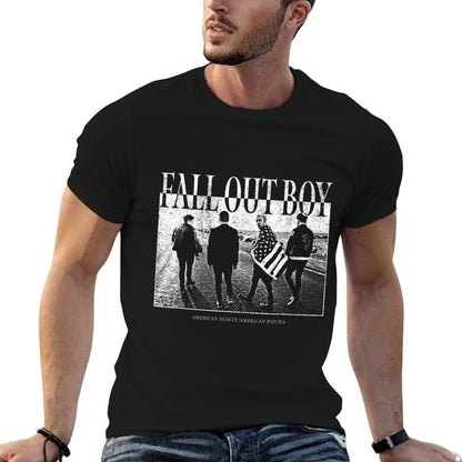 FALL OUT BOY Unisex-Adults, Black, Small,, Crew Neck, Classic Fit, Lightweight, Official Band Merchandise, Fall Out Boy Fans  Fade-proof Color T-Shirt