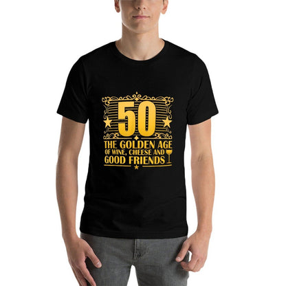 Golden Age 50th Birthday 50 Years Old Bday  Trendy Pattern T-Shirt