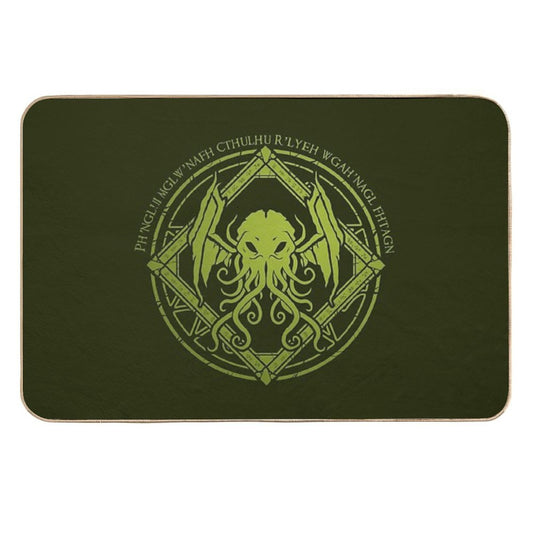 Cthulhu - Lovecraft - Chant Design  Non-Slip Bath Mat