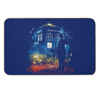 11th Time Storm-rainbow Version  Easy Maintenance Bath Mat