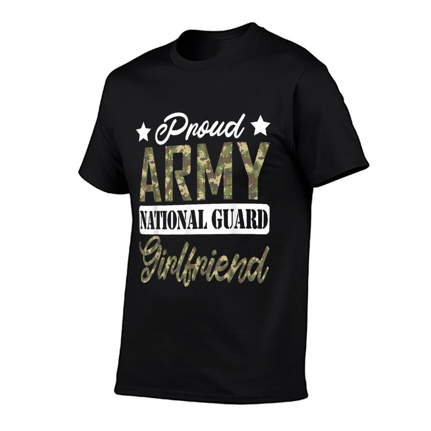 Proud Army National Guard GirlFriend Military Family Veteran  Stretchy T-Shirt