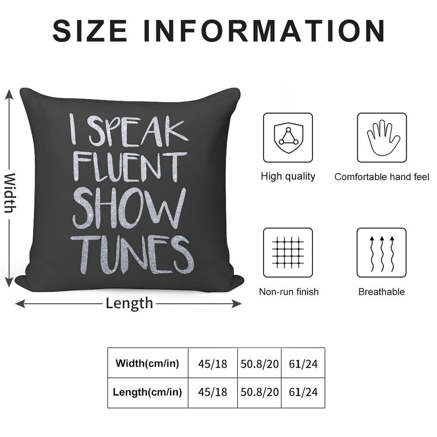 I Speak Fluent Showtunes Soft Ultra-Soft Texture Throw Pillow
