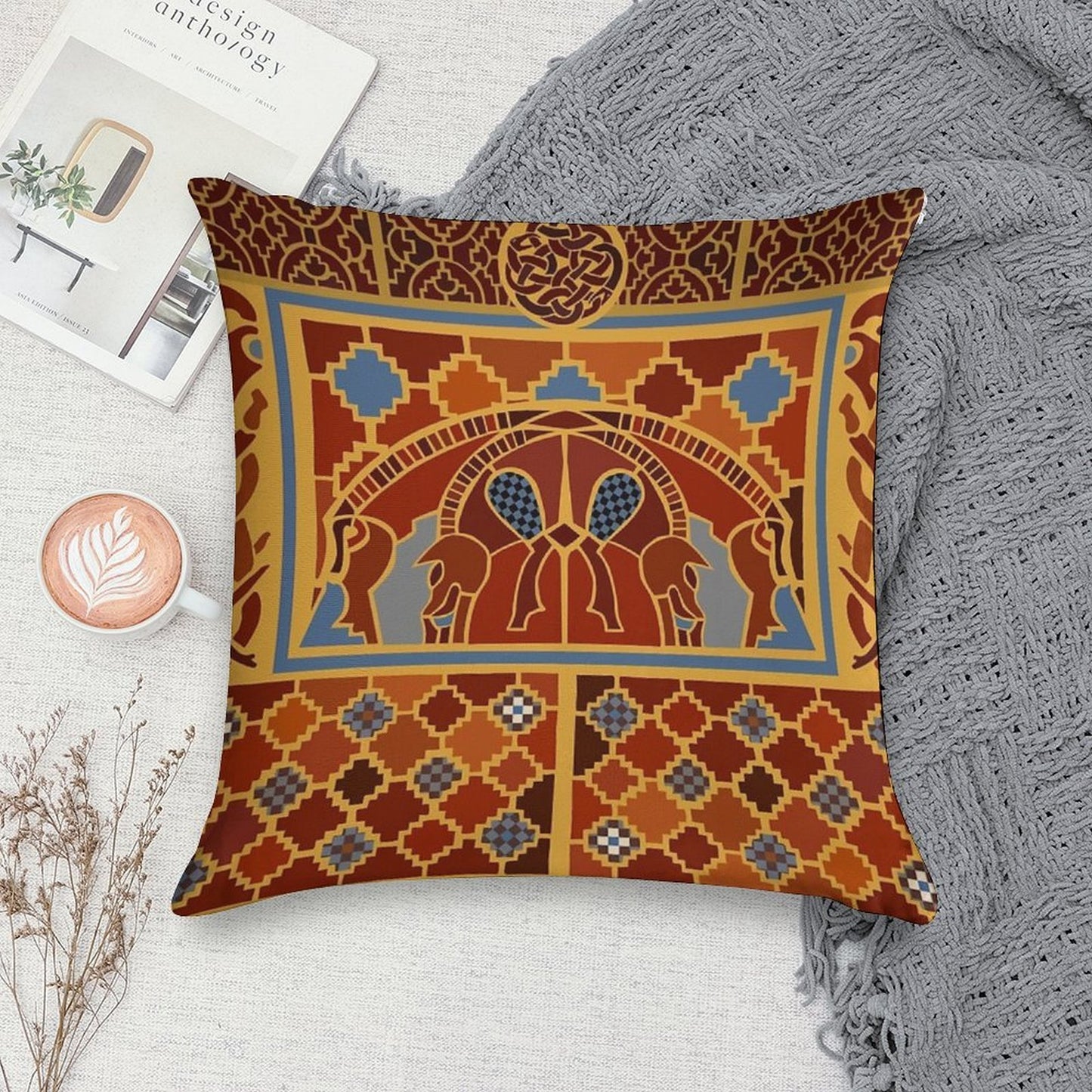 Imagining Sutton Hoo The Boars Soft Gift Ready Throw Pillow