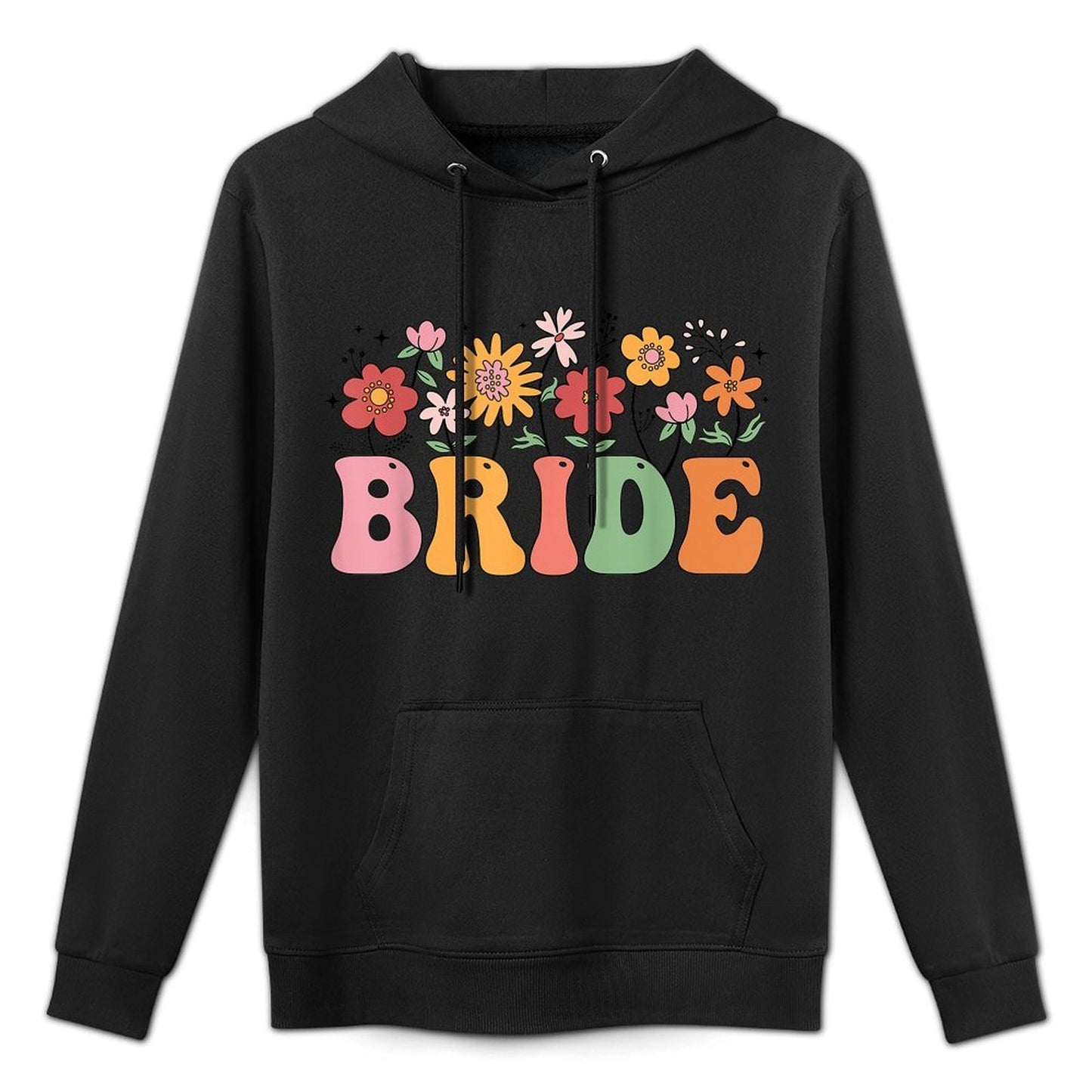 Bride Wildflower Floral Bridal Party Wedding Bachelorette Versatile Streetwear Hoodie