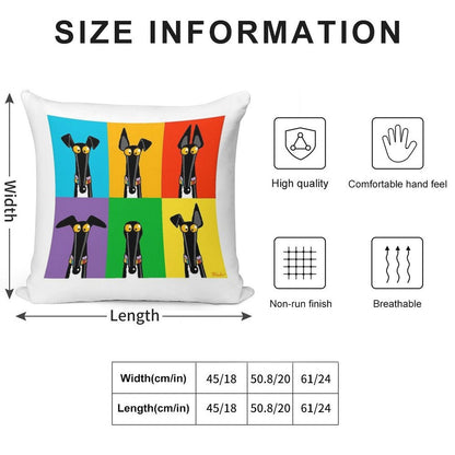 Greyhound Semaphore Soft Style Accent Throw Pillow