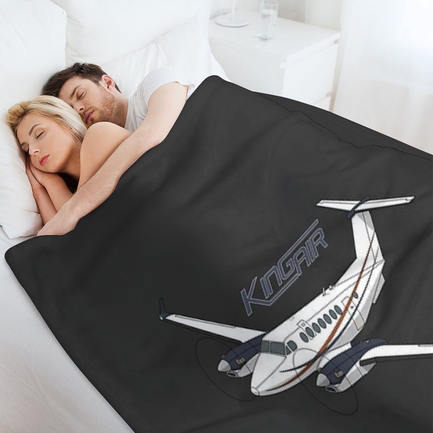 King Air 350 Easy Care Throw Blanket