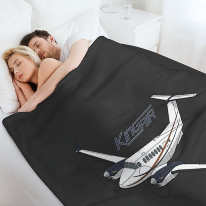 King Air 350 Easy Care Throw Blanket