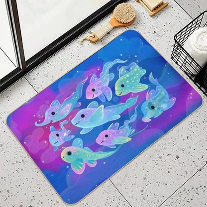 Chimaera (Ghost Sharks)  Dirt-Trapping Bath Mat