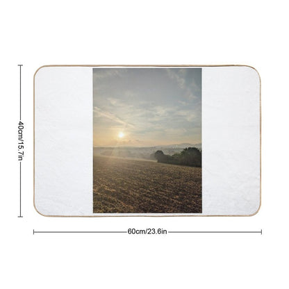 Sunrise over The Swabian Alb  Slip-Resistant Bath Mat