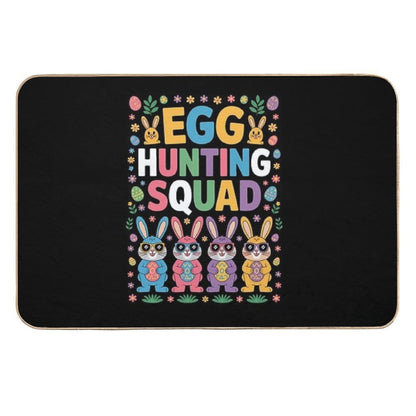 Happy Easter Bunny Egg Hunting Squad Crew Family  Rapid-Drying Bath Mat