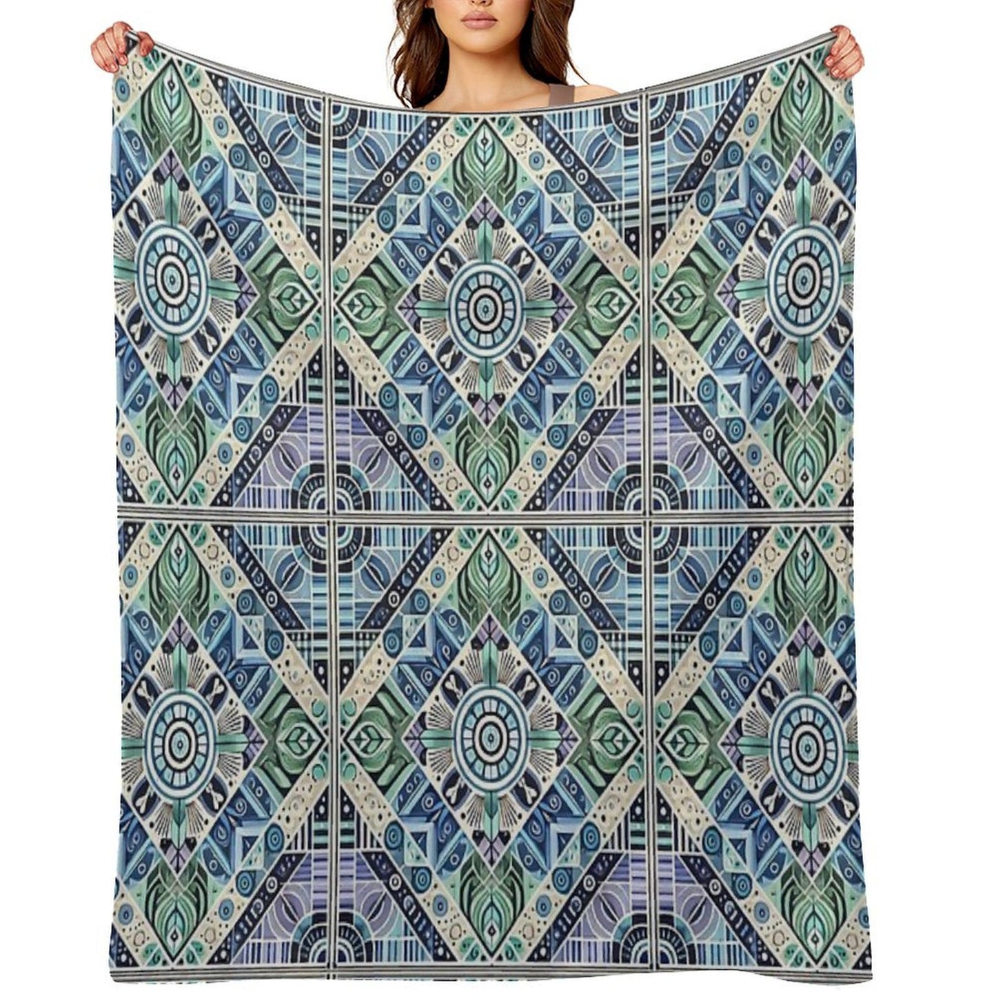 Symmetrical Style Gift-ready Throw Blanket
