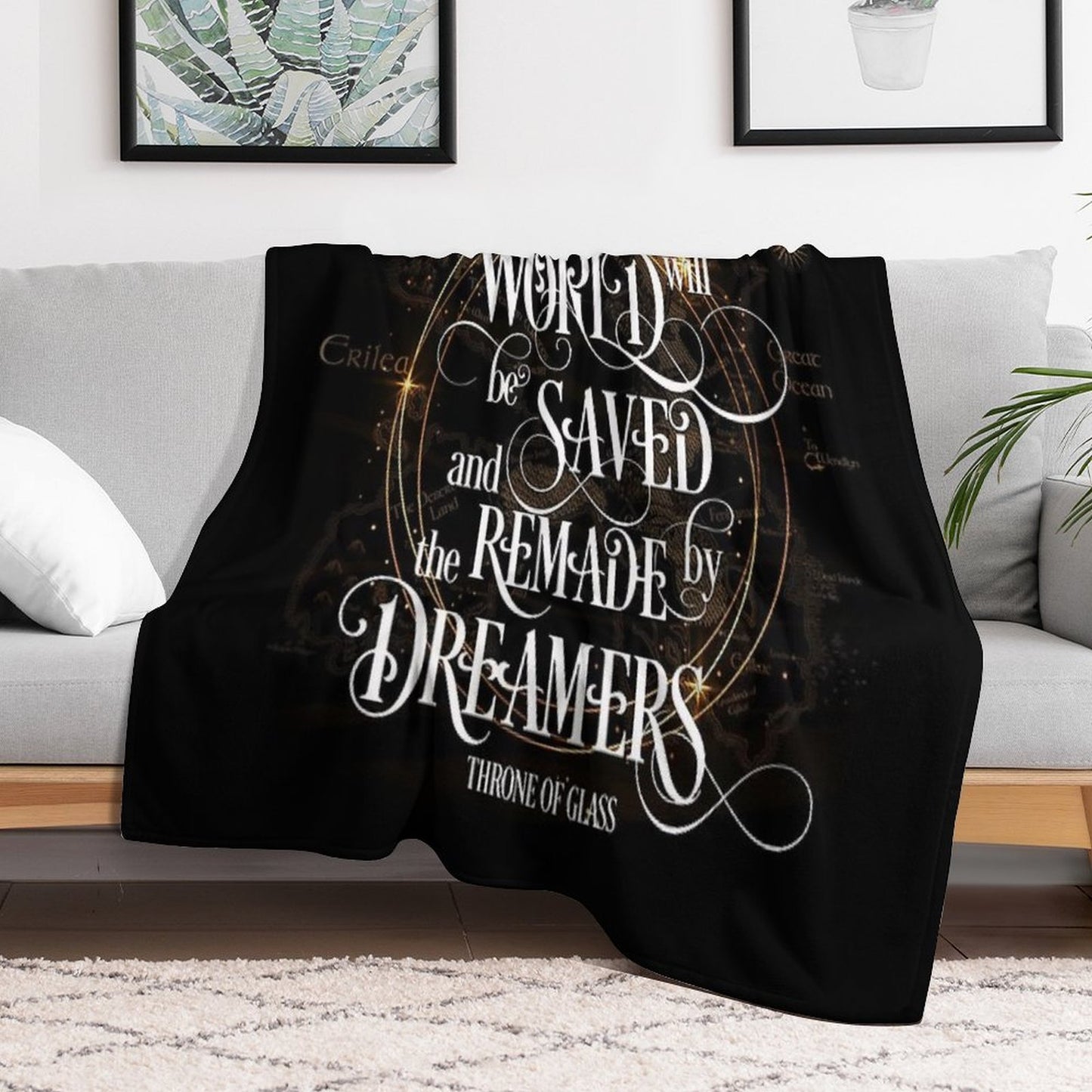 Throne of Glass - The World Will Be Saved And Remade by The Dreamers Multi-functional Throw Blanket
