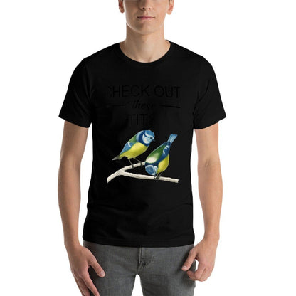 Check Out These Tits Funny Birds Graphic  Trendy Pattern T-Shirt