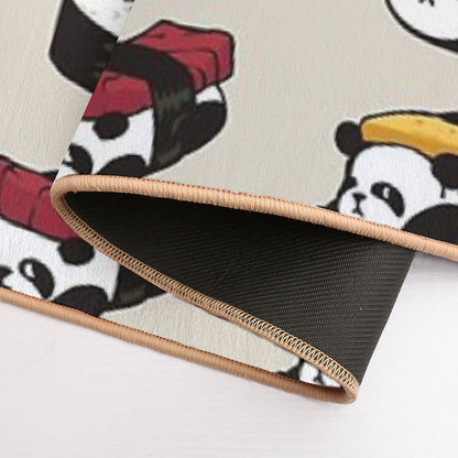 Sushi Panda  Easy To Clean Bath Mat