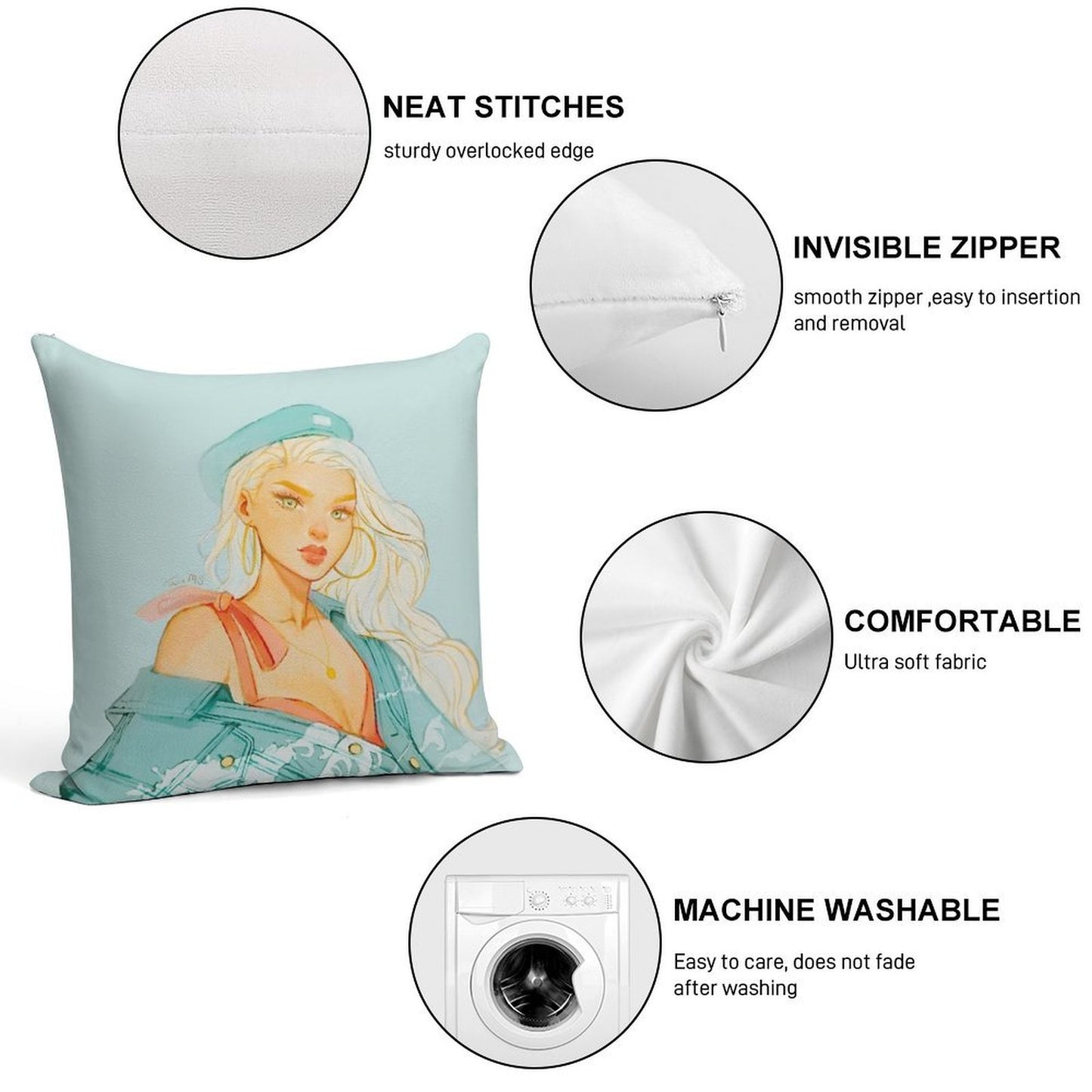Lagoona Soft Shrink-Resistant Throw Pillow