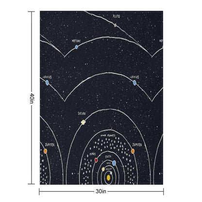 Solar System Lightweight Throw Blanket