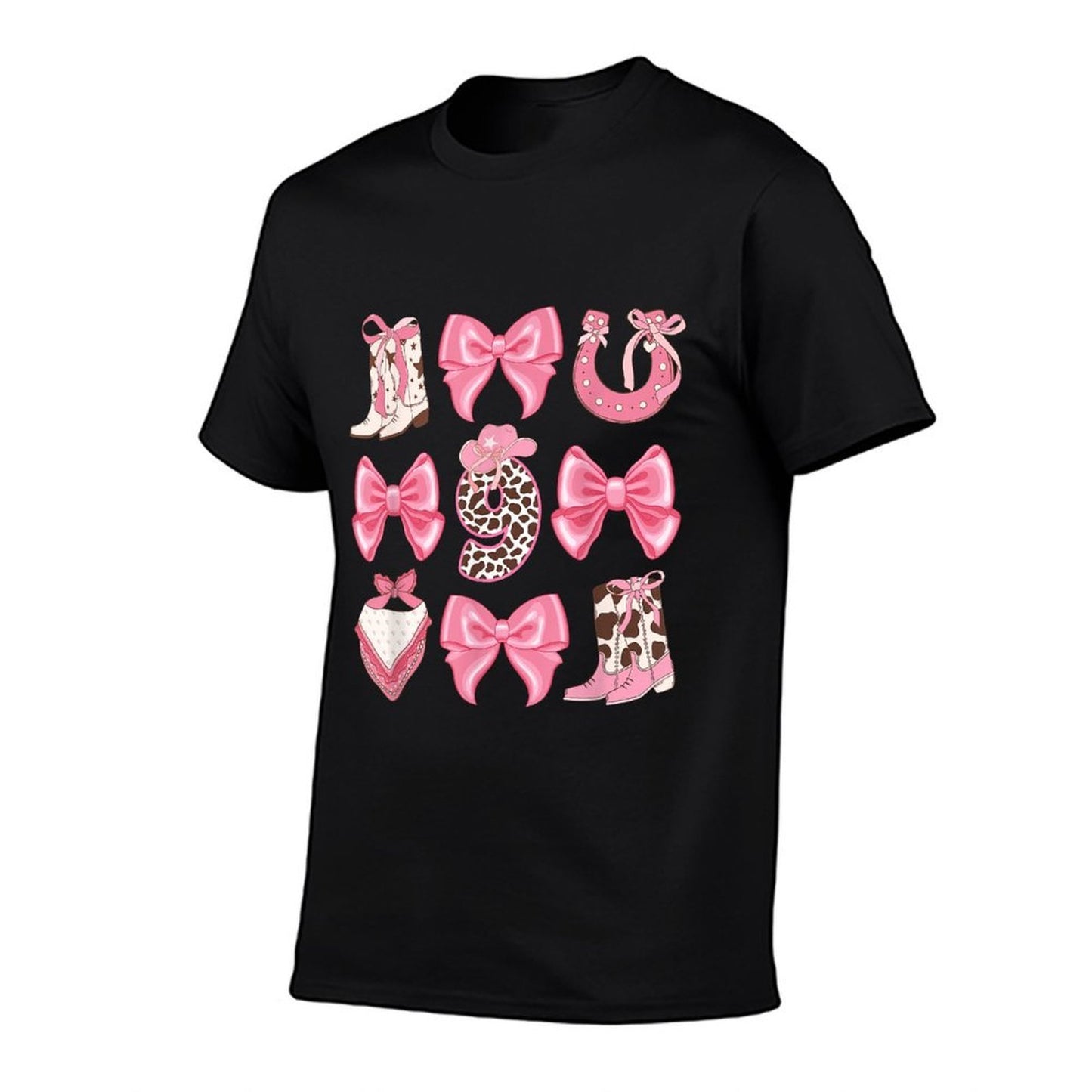9th Birthday Cowgirl Nine Year Old Cow Girl Birthday Party  Quick-drying T-Shirt