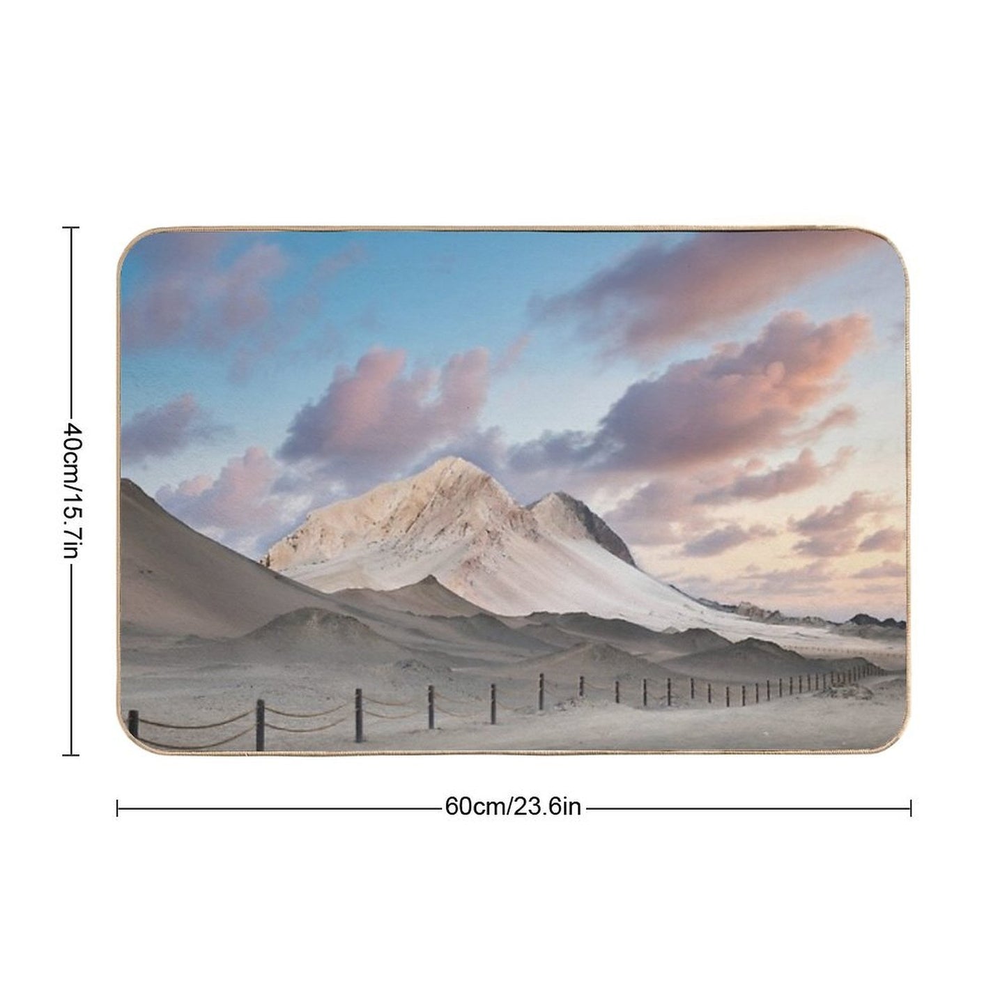 Rainbow Mountain (胭脂山),  Qinghai, China  Eco-Friendly Bath Mat