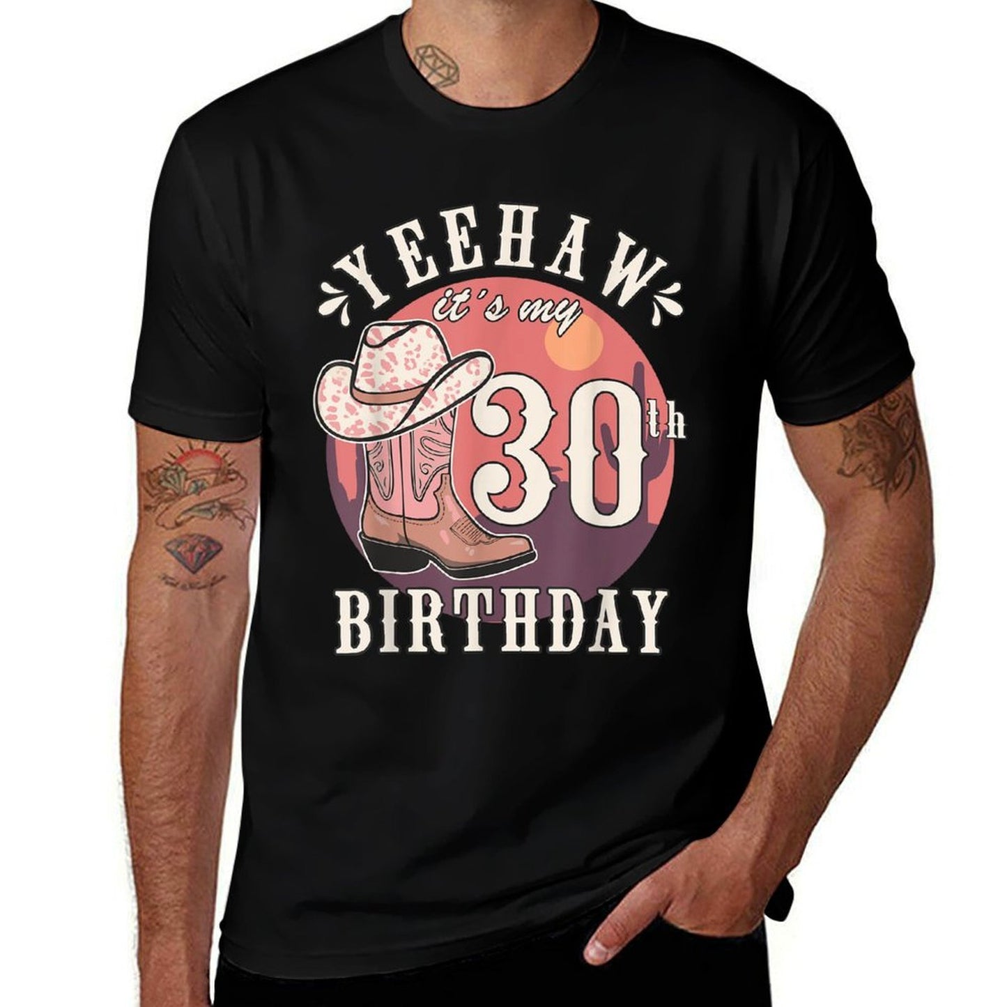 Cowgirl Yeehaw Its My 30th Birthday Country Western Girl  Cotton T-Shirt
