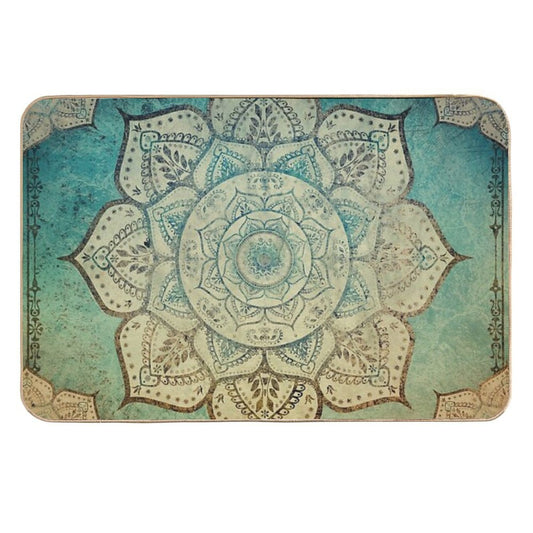 Faded Indian Mandala  Vintage Meditation Mandala  Odorless Bath Mat