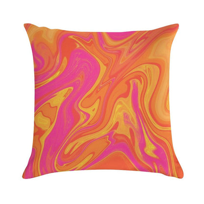 Orange And Pink Swirl Soft Bedroom Essential Throw Pillow