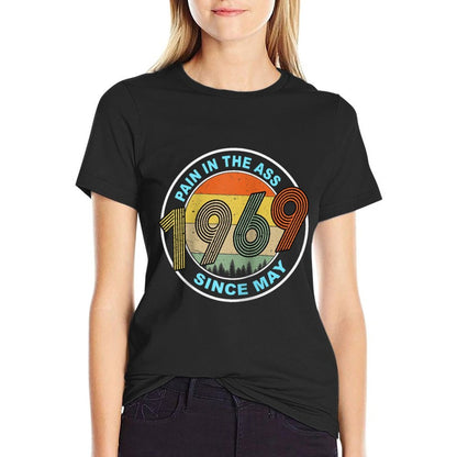 May 1969 50th Birthday  Retro Vintage 1969 Birthday Raglan Baseball  High-quality Stitching T-Shirt