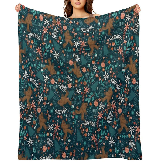 Bigfoot Keep It Weird Wrinkle-free Throw Blanket
