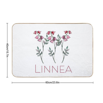 Nordic Wildflower Linnea Twinflower Pretty Pink Flowers Floral  Multi-Purpose Bath Mat