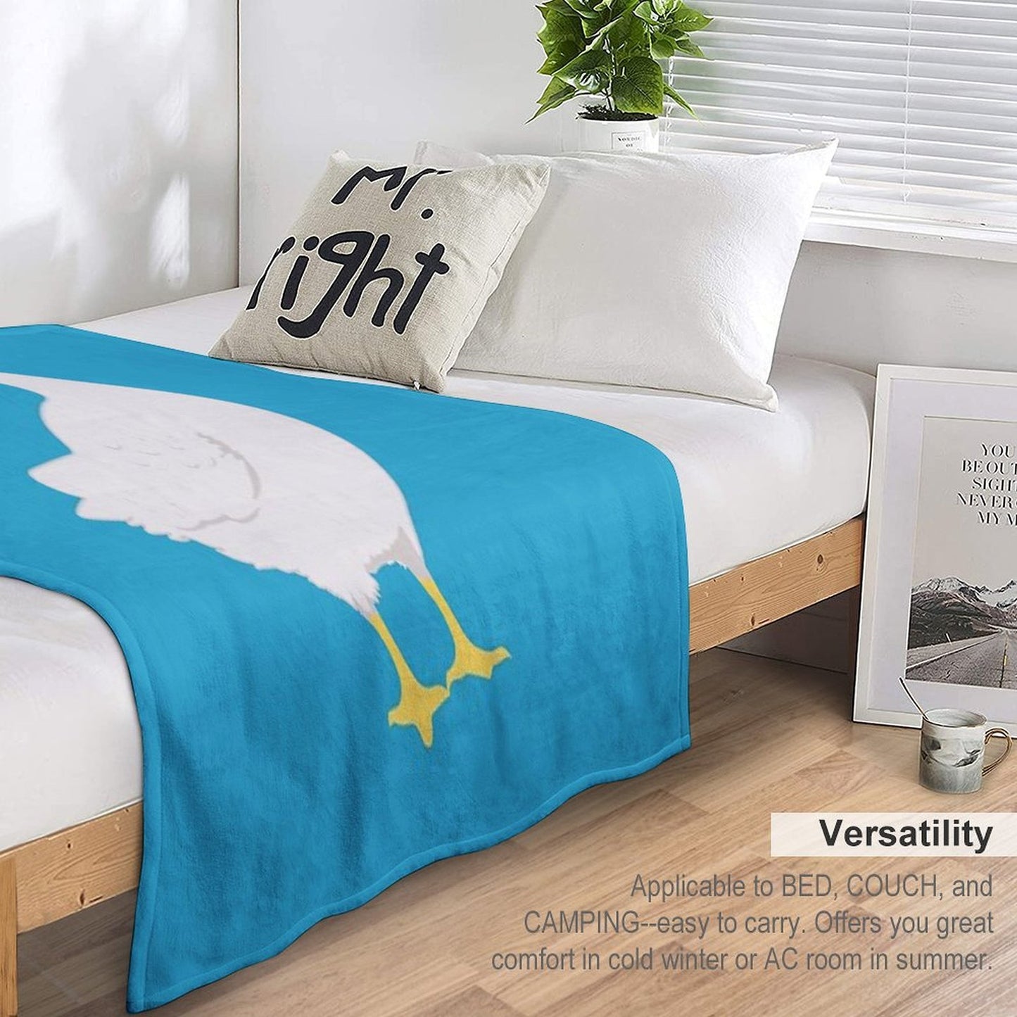 Dangerous Goose Holding A Knife Eco-conscious Throw Blanket