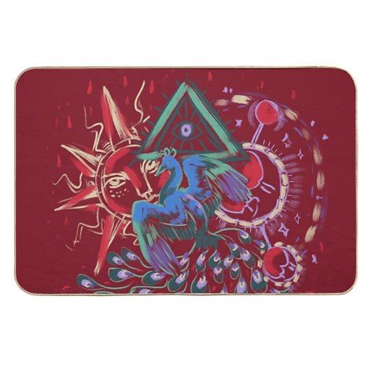 Mollymauk Back of Coat Grunge Style  Absorbent Bath Mat