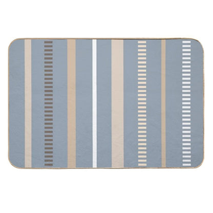 Vertical Stripes Slate  Non-Slip Bath Mat