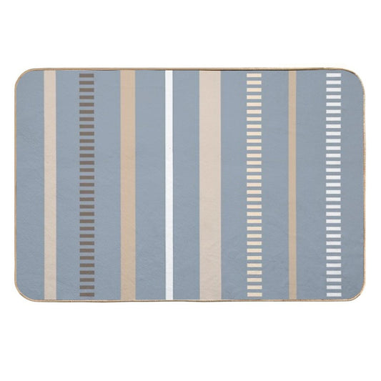 Vertical Stripes Slate  Non-Slip Bath Mat