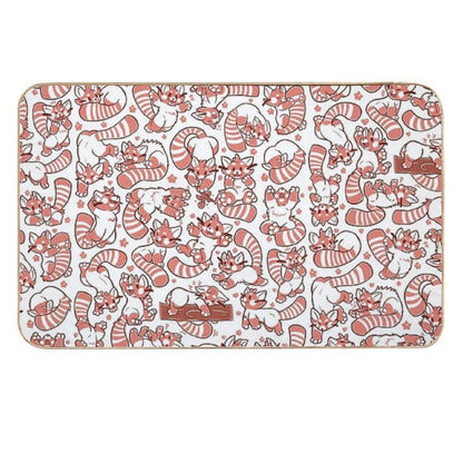Red Panda All over Pattern Spread  Slip-Resistant Bath Mat