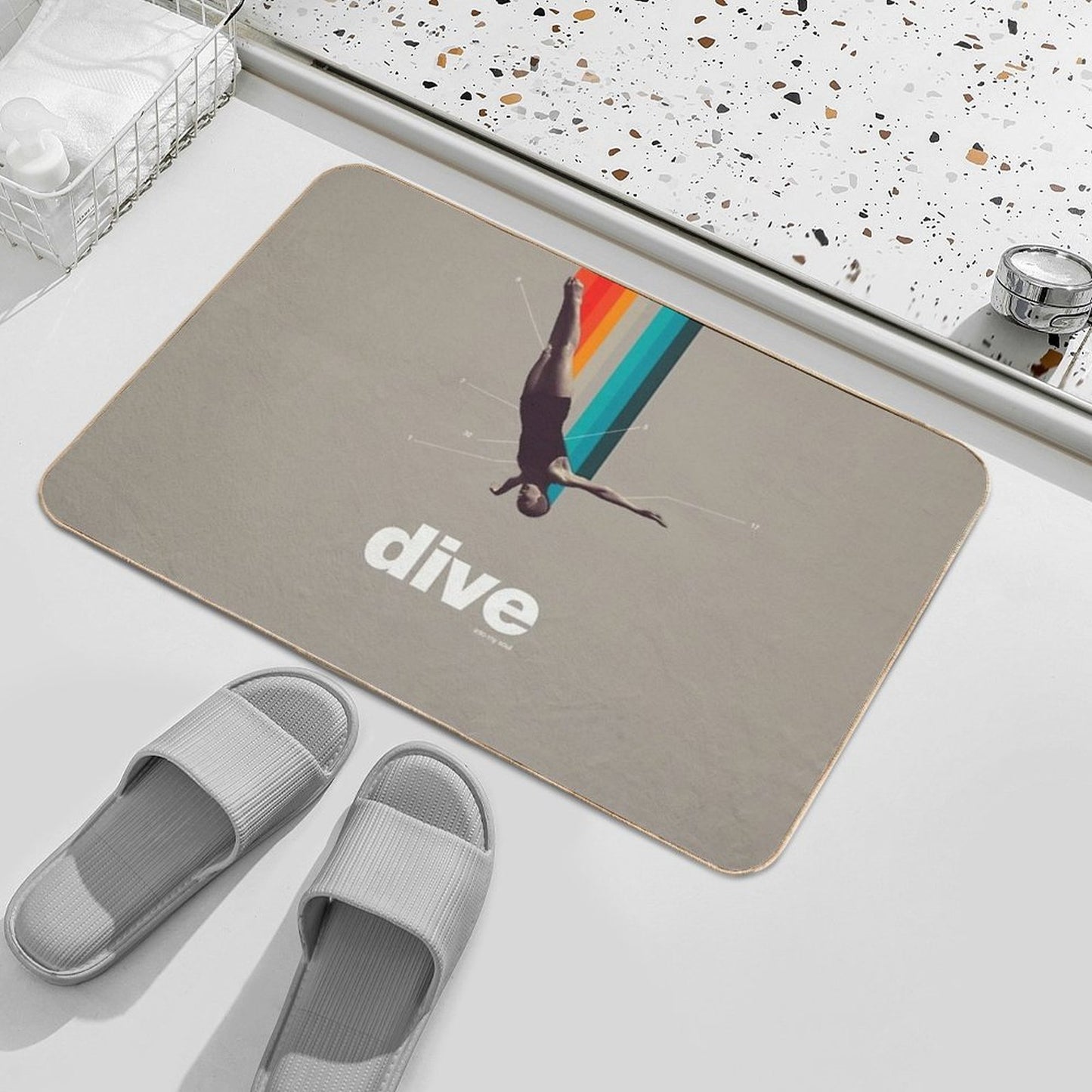 Dive Into My Soul  Stain-Proof Bath Mat