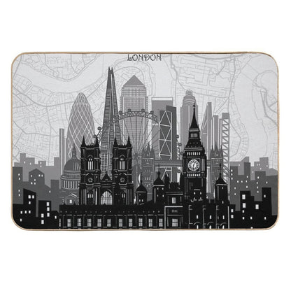 London Skyline  Easy Maintenance Bath Mat