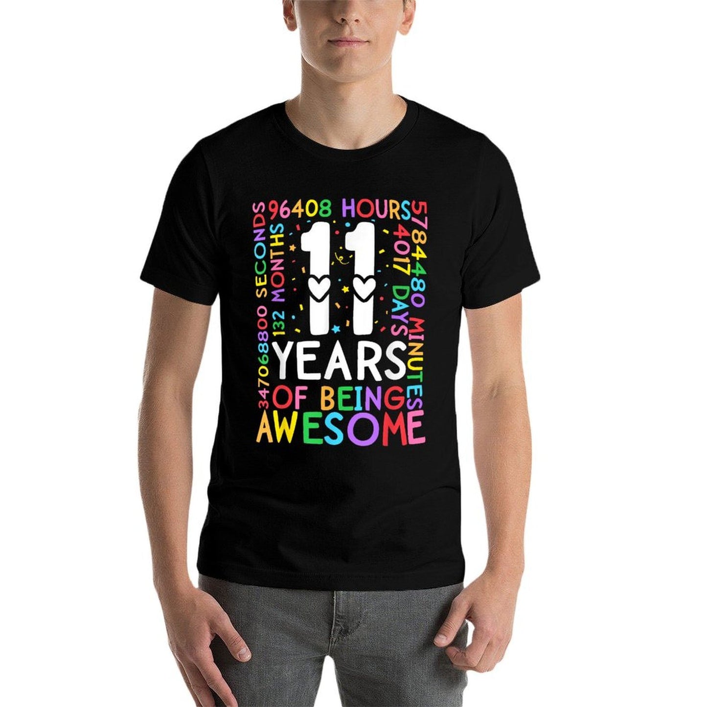 11 Years Of Being Awesome 11th Birthday Party 132 Months  Classic T-Shirt