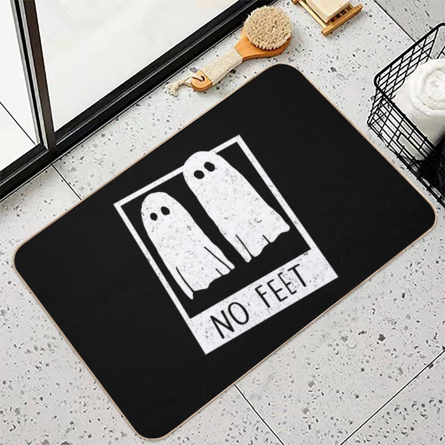 No Feet  Dirt-Trapping Bath Mat