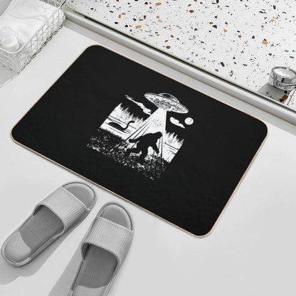 Trend Bigfoot Ufo Abduction Sasquatch Aliens Cryptozoology  Pet-Safe Bath Mat