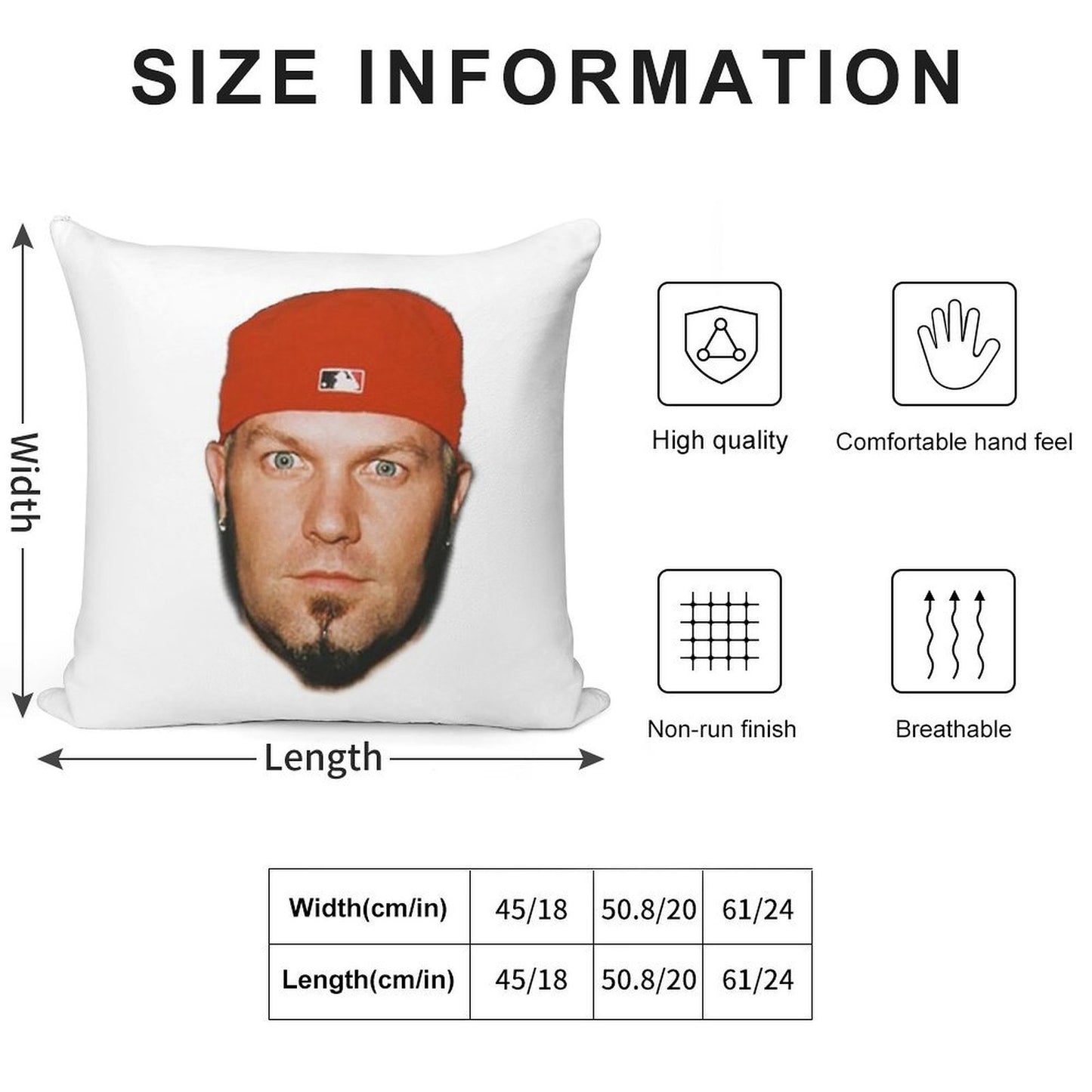 Fred Durst Soft Reinforced Edging Throw Pillow