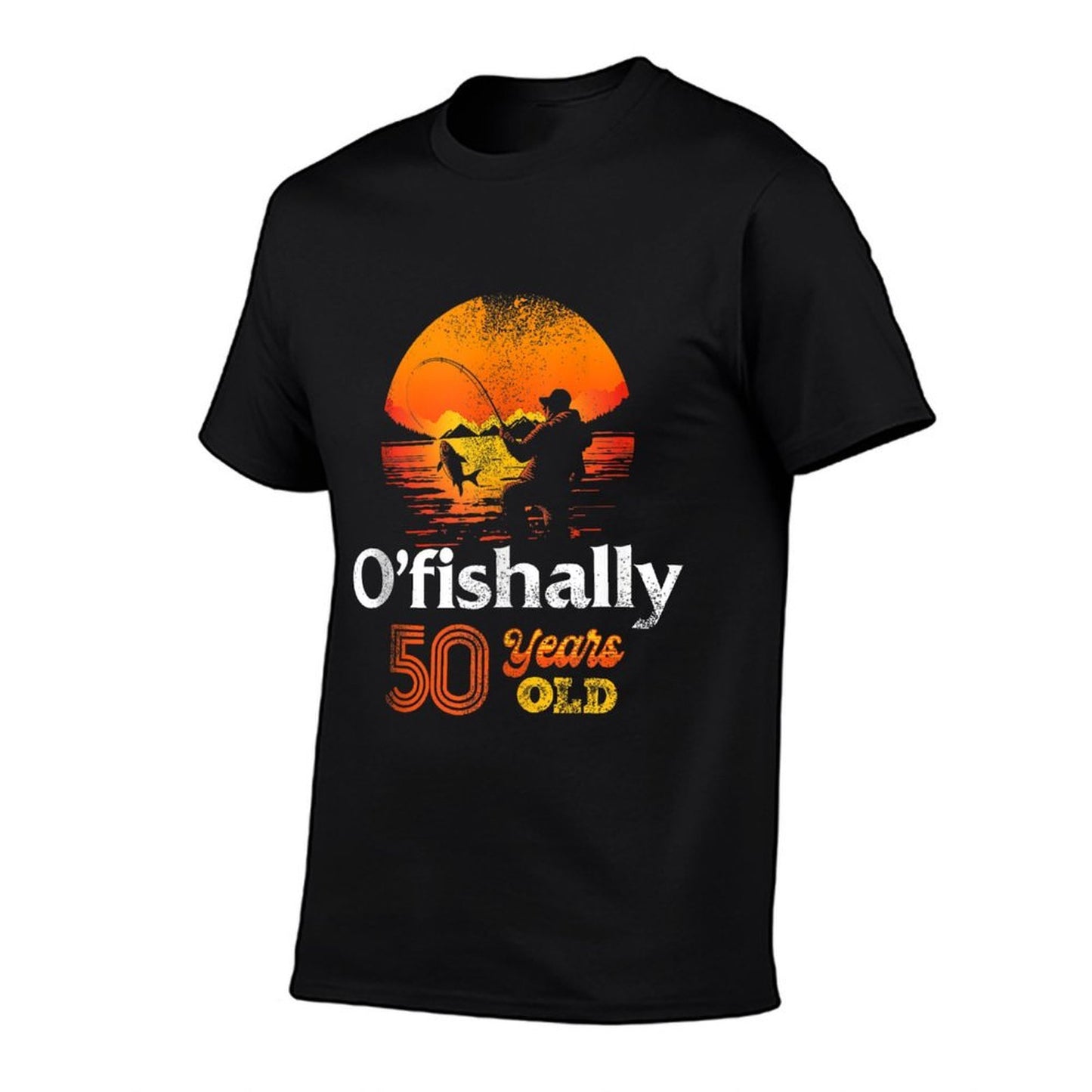 Ofishally 50 Year Old Fishing 50th Birthday Party Fishermen  Tagless Design T-Shirt