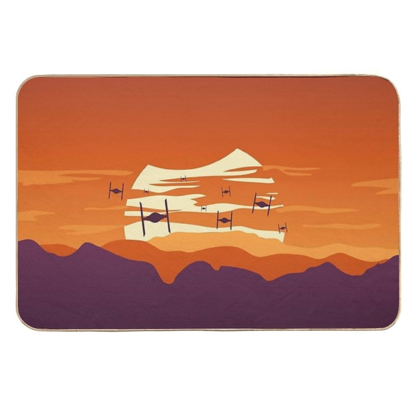Purple Tie Fighter  Non-Slip Bath Mat